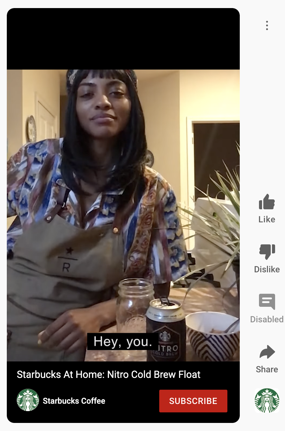 YouTube Short example from Starbucks.
