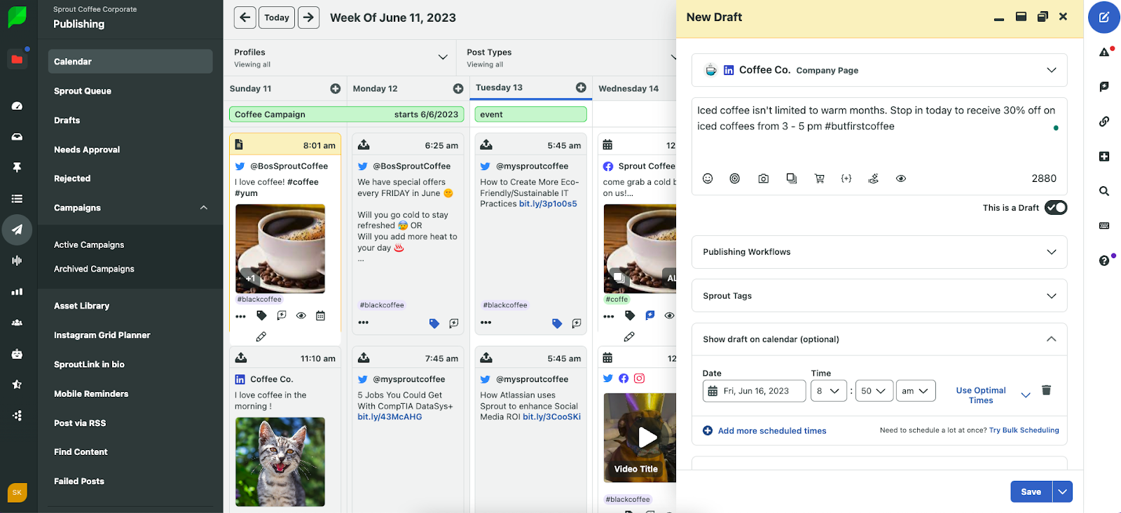 Sprout Social's LinkedIn Marketing Tool
