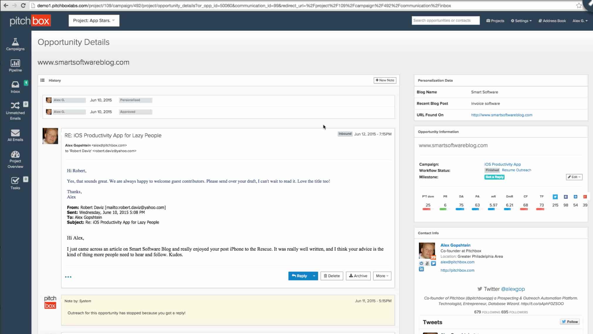 Pitchbox influencer marketing tool